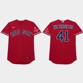 Chris Sale Nickname Red Sox 2021 Players' Weekend The Conductor Jersey - Red