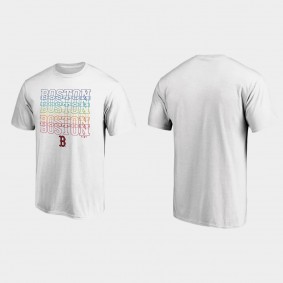 Men's Boston Red Sox White City Pride T-Shirt