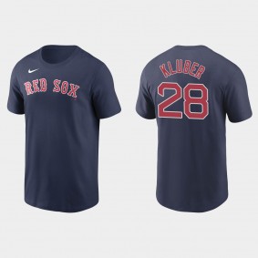 Men's Boston Red Sox Corey Kluber Navy Name & Number T-Shirt