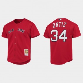 David Ortiz Boston Red Sox Cooperstown Collection Batting Practice Jersey - Red