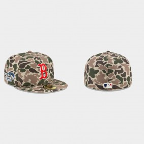 Men's Boston Red Sox Duck Camo Green World Series 59FIFTY Hat