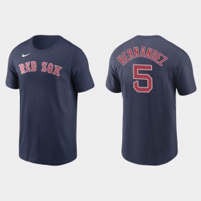 Men's Boston Red Sox Enrique Hernandez Navy Name & Number Nike T-Shirt