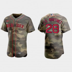 J.D. Martinez Boston Red Sox 2021 National Armed Forces Day Authentic Jersey - Camo