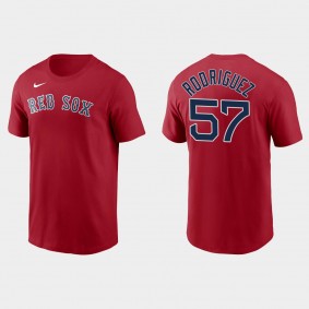 Men's Boston Red Sox Joely Rodriguez Red Name & Number T-Shirt