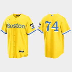 Boston Red Sox Kenley Jansen City Connect Replica Jersey - Gold Light Blue