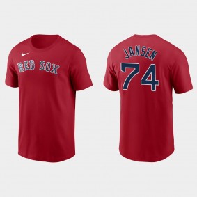 Men's Boston Red Sox Kenley Jansen Red Name & Number T-Shirt