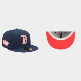 Men's Boston Red Sox 2013 World Series Navy Lava Undervisor Fitted Hat