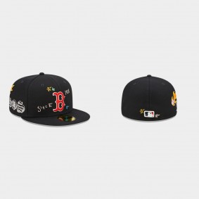 Men's Boston Red Sox Scribble Collection Navy 59FIFTY Fitted Hat