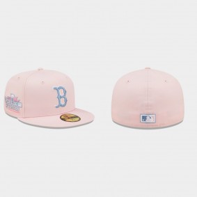 Men's Boston Red Sox 2013 World Series Pink Sky Blue Cooperstown Undervisor Fitted Hat