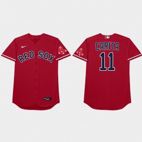 Rafael Devers Nickname Red Sox 2021 Players' Weekend Carita Jersey - Red