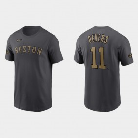 Men's Boston Red Sox Rafael Devers Charcoal 2022 MLB All-Star Game Name Number T-Shirt