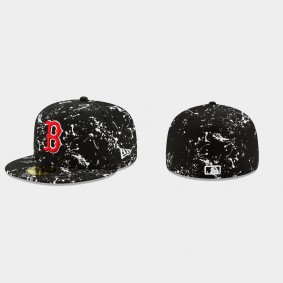 Men's Boston Red Sox Splatter Black 59FIFTY Fitted Hat