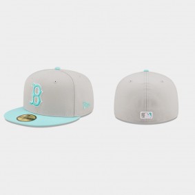 Men's Boston Red Sox Spring Color Pack Gray Turquoise Two-Tone 59FIFTY Fitted Hat