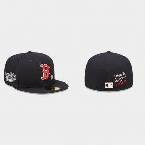 Men's Boston Red Sox Team Heart Navy 59FIFTY Fitted Hat