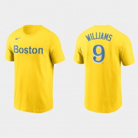 Boston Red Sox Ted Williams Gold 2021 City Connect Wordmark T-Shirt