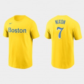 Boston Red Sox Trot Nixon Gold 2021 City Connect Wordmark T-Shirt