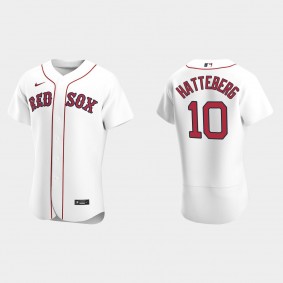 Men's Boston Red Sox Scott Hatteberg White Authentic Retired Player Jersey