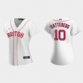 Women Boston Red Sox Scott Hatteberg White 2021 Patriots' Day Replica Jersey