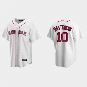 Men's Boston Red Sox Scott Hatteberg White Replica Retired Player Jersey