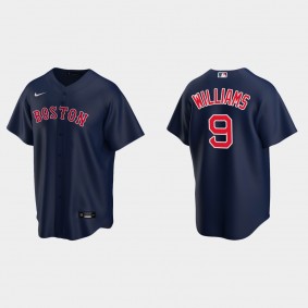 Youth #9 Ted Williams Boston Red Sox Navy Replica Alternate Jersey