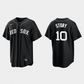 Boston Red Sox Trevor Story Replica Official Jersey - Black White