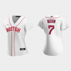 Women Boston Red Sox Trot Nixon White 2021 Patriots' Day Replica Jersey