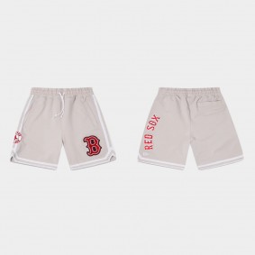 Boston Red Sox White Varsity Letter Shorts