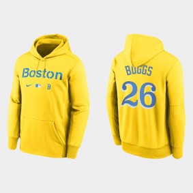 Boston Red Sox Wade Boggs Gold 2021 City Connect Pullover Baseball Therma Hoodie