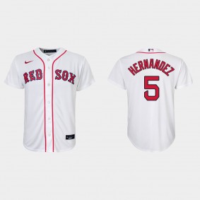 Youth Boston Red Sox Kike Hernandez White Replica Home Jersey