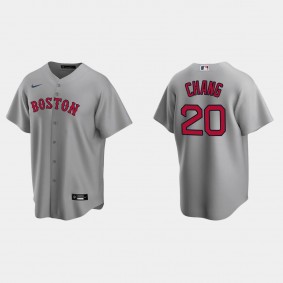 Boston Red Sox Yu Chang Replica Road Jersey - Gray